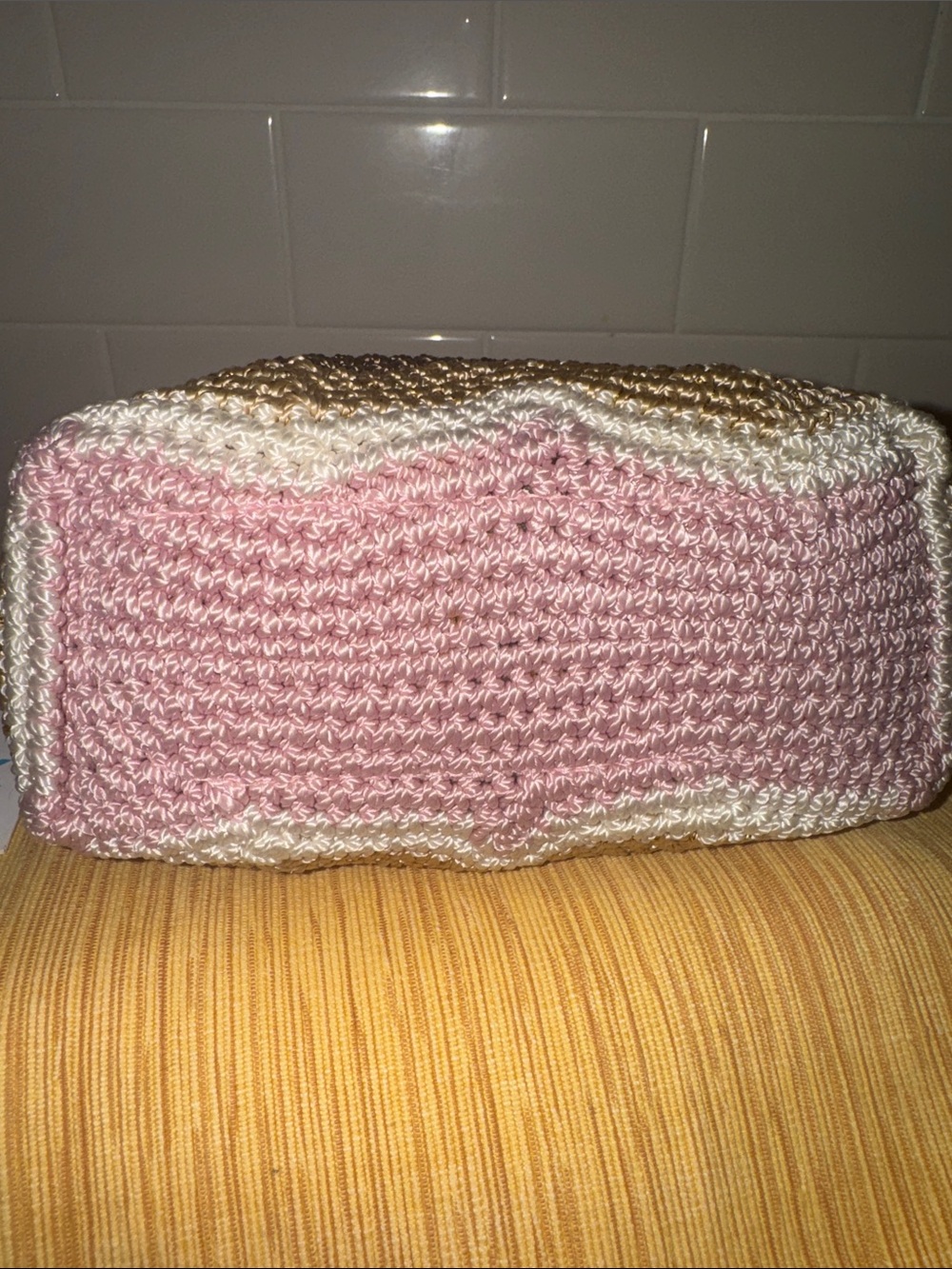 The Sak Pink Brown Multi Crochet Wave Crossbody - Picture 4 of 13